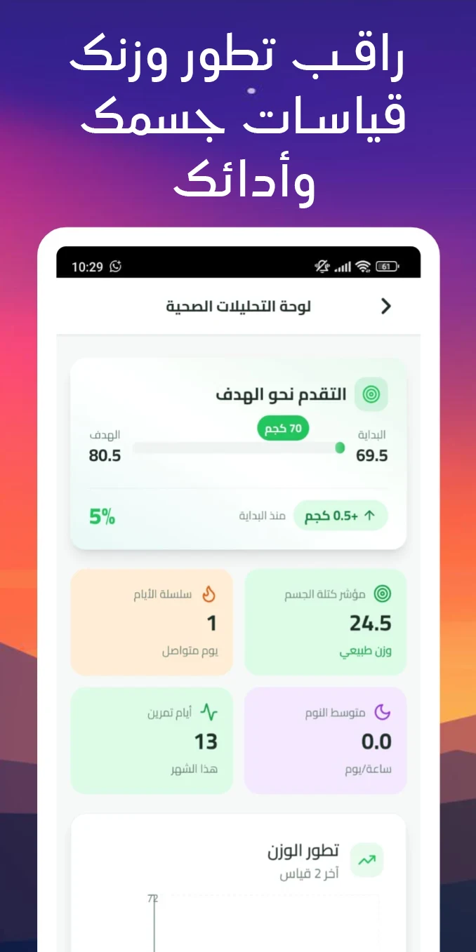 صحتي : نظام غدائي لزيادة الوزن screenshot